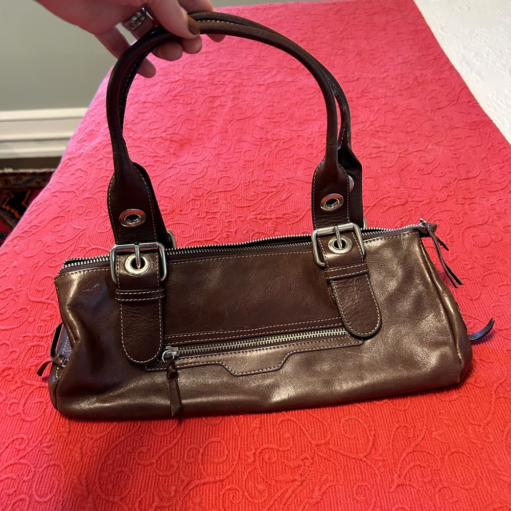 Almas Brown Leather Handbag